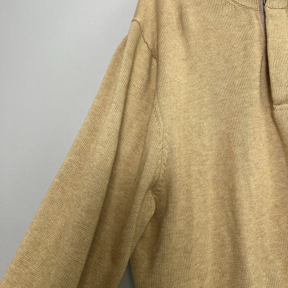 Brooks Brothers Men's 100% Supima Cotton Pullover Sweater Tan Sz XL Office Basic - Picture 4 of 14